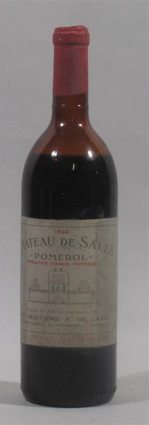 null 1 bouteille CHATEAU DE SALES 1er cru de POMEROL - 1966 (niveau bas épaule)