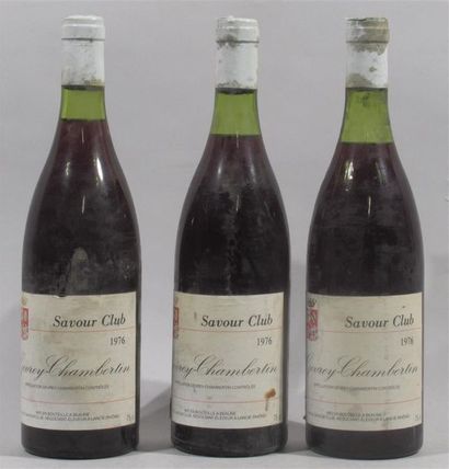null 3 bouteilles lles GEVREY CHAMBERTIN SAVOUR CLUB - 1976