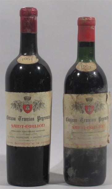 null 2 bouteilles CHATEAU TRANSON PEYROUDAS SAINT EMILION - 1964