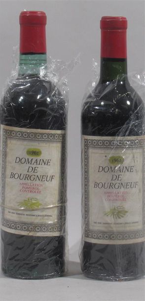 null 2 bouteilles Domaine DOURGNEUF - René COMBASTET négociant - POMEROL 1962