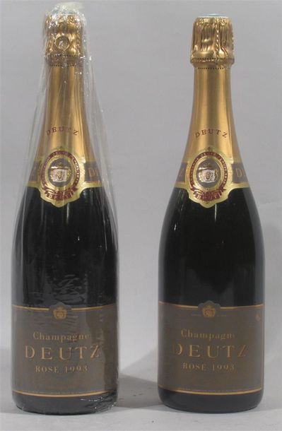 null 2 bouteilles de champagne DEUTZ rosé 1993