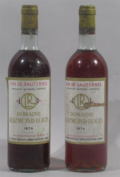 null 2 bouteilles Domaine RAYMOND LOUIS Sauternes 1974