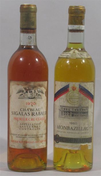 null 1 bouteille de chateau Sigalas Rabaud premier cru classé Sauternes 1970 - 1...