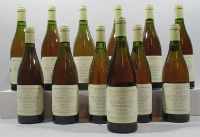 null 12 bouteilles de BOURGOGNE COTES SAINT JACQUES Alain Vigneau récoltant blanc...