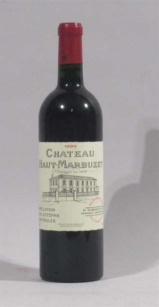 null Une bouteille de CHATEAU HAUT-MARBUZET Saint Estèphe H. DUBOSCQ ET FILS 199...