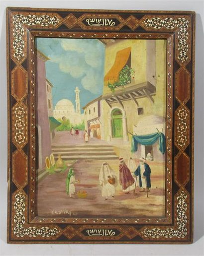 null O.R. D'IVRY (XXe) "Scène orientaliste" Huile sur toile signée en bas à gauche...