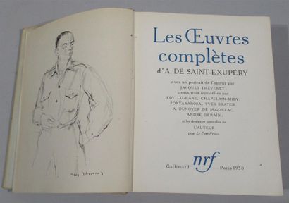 null SAINT EXUPERY "Oeuvres complètes" Edition NRF 1950 - Maquette Paul BONET 23...