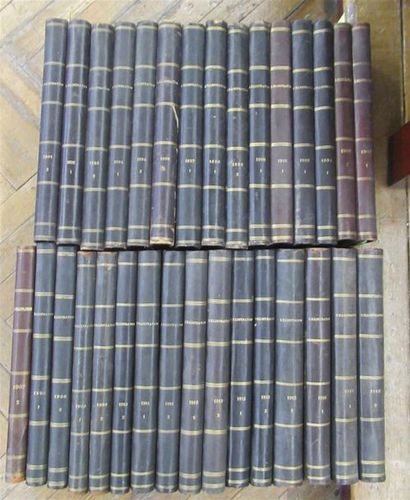 null L'ILLUSTRATION reliée en 31 volumes (incomplets) marqués des années 1891 à 1918....