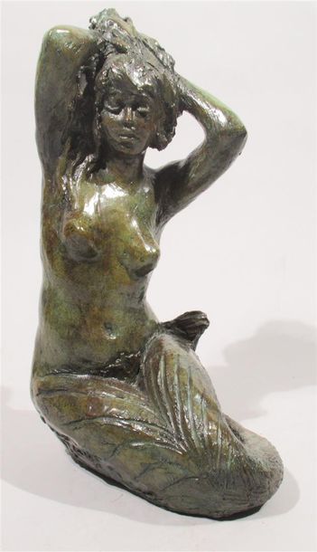 null Marie-Josèphe BOURRON (1931-2012) "Lavande" Epreuve en bronze à patine brune...