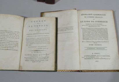 null Lot de livres - 2 titres (4 volumes) comprenant : * 3 volumes "Législation commerciale...