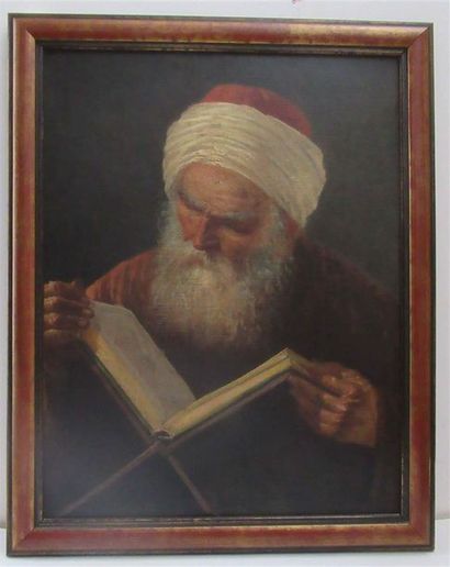 null Leonardo DE MANGO (1843-1930) "L'étude du philosophe ottoman à Constantinople"...