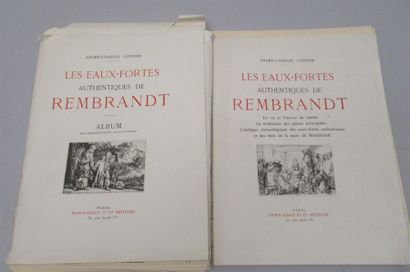 null ANDRE-CHARLES COPPIER "Les Eaux fortes authentiques de REMBRANDT - Deux volumes...