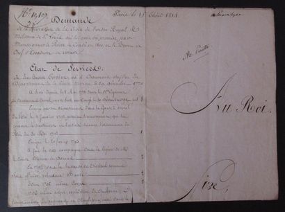 null A. CONDÉ (Louis-Joseph, duc de Bourbon et prince de). Apostille signée " Louis-Joseph...