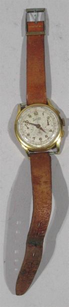 SABINA SUISSE - Vers 1950 - Montre bracelet d'homme en métal doré modèle "Anti-magnetic"...