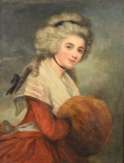 null Georges ROMNEY (1734 - 1802) attribué à "Portrait présumé d'Emily LYON / Emma...