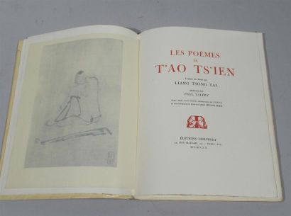 null T'AO TS'IEN - Les Poèmes de T'Ao Ts'ien. Traduit du chinois par Liang Tsong...