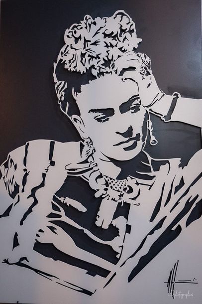  Michel AUDIARD (né en 1951) : Passage Frida Kahlo (2019). Acier laqué. Tirage à... Gazette Drouot