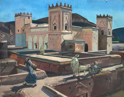  Jacques MAJORELLE (1886 - 1962)
The kasbah of Caïd Larbi Dardoui or Tamgout, Souss...