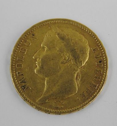 null FRANCE : Monnaie 40 FRANCS or, Napoléon Ier tête laurée, 1810 W.