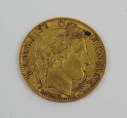 null FRANCE : Monnaie 10 FRANCS or, Cérès, 1851 A.