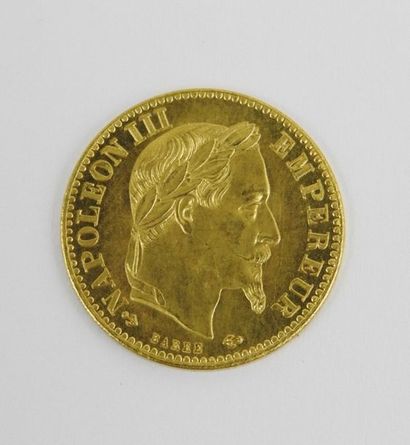 FRANCE : Monnaie 10 FRANCS or, Napoléon III tête laurée, 1862 E (essai).
