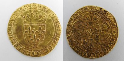 CHARLES VI (1380-1422) : Ecu d'or à la couronne....