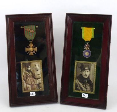 FRANCE. PAIR OF FRAMES containing the war...