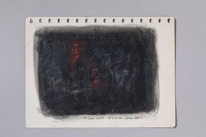 null Georges NOEL (1924-2010) 

Untitled. 

Mixed media on paper. 

Signed, dedicated...