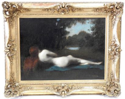 null Augustin ZWILLER (1850-1939)

Jeune femme allongée

Huile sur toile signée en...