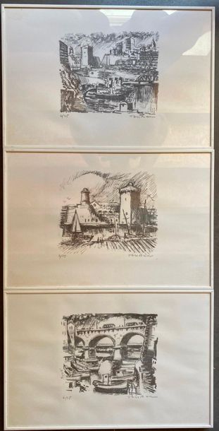Guy TOUBON (1931): 3 lithographs. N°6/25....