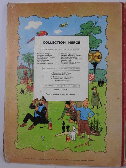 null HERGE : deux albums Tintin : L'étoile mystérieurse. Casterman 1957. Les cigares...