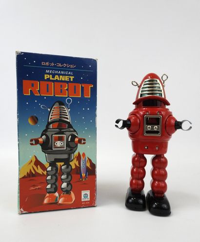 null HA HA TOY : Planet Robot - rouge. Haut : 22 cm. Avec boite (TB)