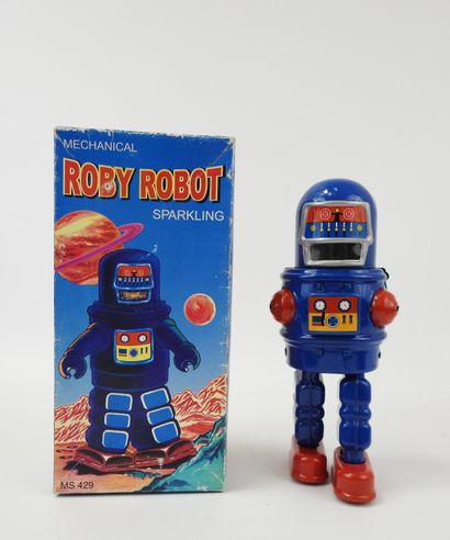 null ROBY : Robot - Haut. 22 cm avec boite (bon état)