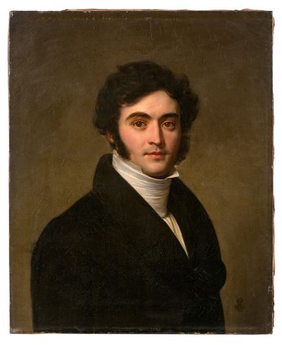 null Louis HERSENT (1777-1860) : Portrait of a gentleman. Original canvas from Belot...