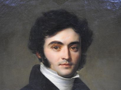null Louis HERSENT (1777-1860) : Portrait d'un gentilhomme. Toile d'origine de Belot...