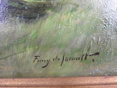 null Albert Tibule FURCY DE LAVAULT (1847-1915): Lilacs. Oil on panel. Signed lower...
