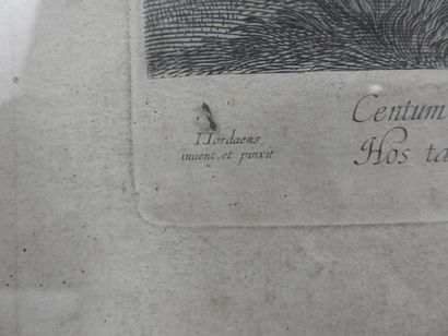 null Jacob JORDAENS (1593-1678) according to : Mercury and Argus. Engraving in black...