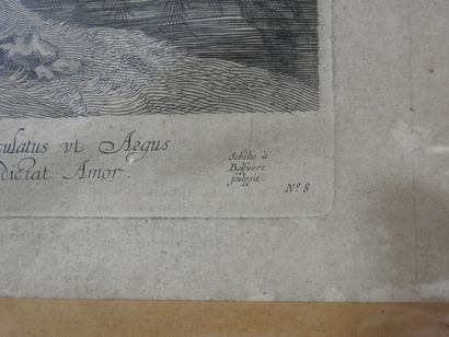 null Jacob JORDAENS (1593-1678) d'après : Mercure et Argus. Gravure en noir par BOLSWERT....