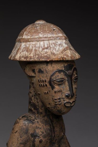 null BAOULE, Côte d’Ivoire.

Bois, patine sombre, pigments.

Figure de cavalier,...