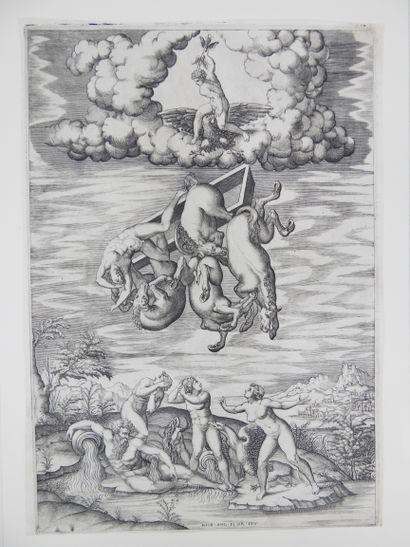 MICHEL- ANGE (1475 - 1564) d'après

La chute...