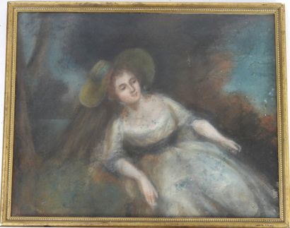 18th century FRENCH SCHOOL: Woman with a...