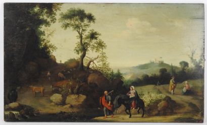 null Attribué à Wouiter van STEENRE (né à Utrecht, mort vers 1657)

Paysage avec...