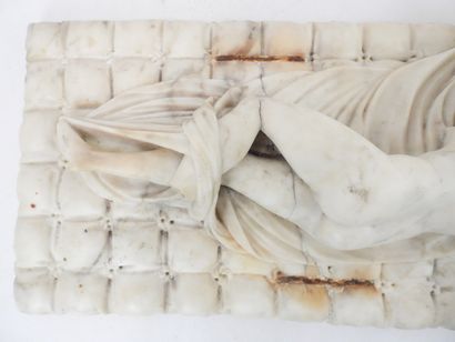 null Sleeping Hermaphrodite.

Sculpture in Carrara marble in direct cut. 

Italy,...