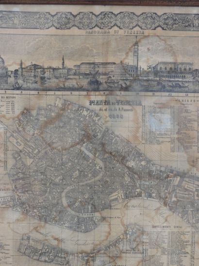 null VENICE: Panorama, plan and main monuments of the city (Ponte di Rialto, Basilica...