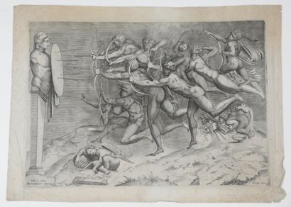null MICHEL-ANGE (1475 - 1564) after:

Archers shooting at a term.

Burin edited...