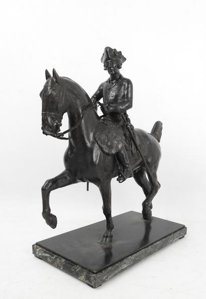 null Albert Hinrich HUSSMANN (1874-1946): Frederick the Great on horseback, King...
