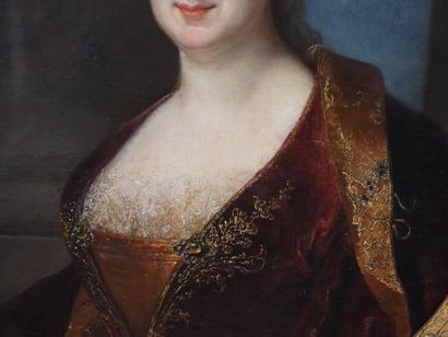 null Nicolas de LARGILLIERE (Paris 1656 - 1746)

Presumed portrait of Madame Paviot

Oval...