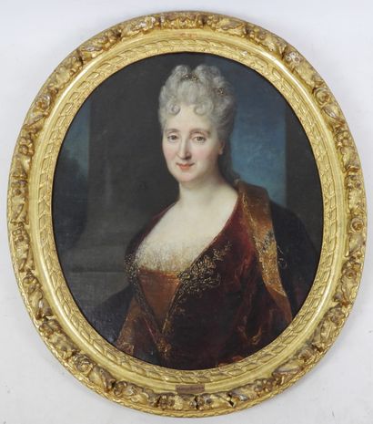 null Nicolas de LARGILLIERE (Paris 1656 - 1746)

Presumed portrait of Madame Paviot

Oval...