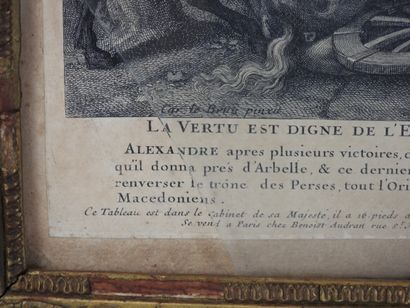 null D'après Charles LE BRUN (1619-1690) gravée par AUDRAN: 

"La Vertu plaist quoy...