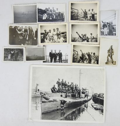 DOCUMENTS. Lot de 11 photos de marins du...